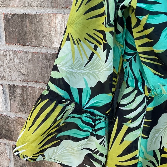 Take 50% OFF- Club Z Collection Tropical Leaf Print Dress, Size-M - Picture 5 of 11